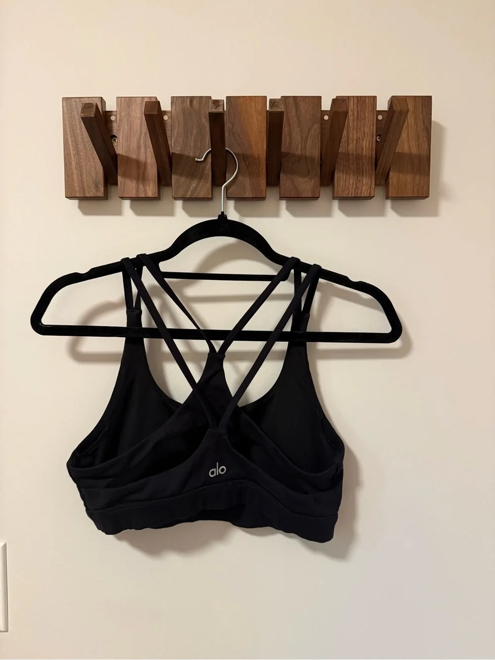 ALO Yoga Black Strappy Sports Bra